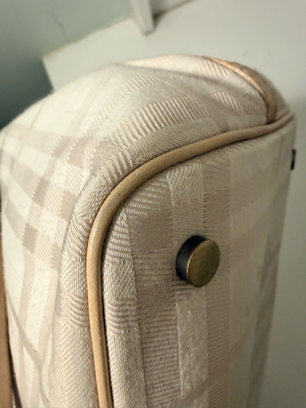 VINTAGE RARE Burberry London Tonal Nova Check Expandable Satchel - May 2002 - Picture 11 of 16
